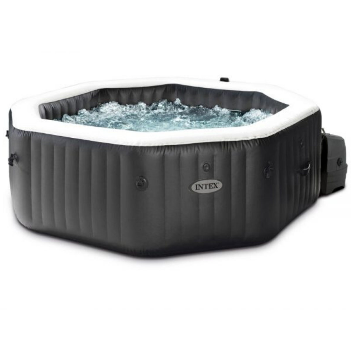 Intex Octagonal Pure Spa – 4 Person Bubble Therapy Hot Tub – Hot Tub